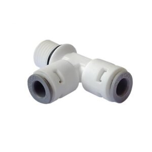 900152_1-1-3.jpeg Push Fit Tee 1/4" Tube x 1/4" Tube x 3/8" Male Thread Quick Connect