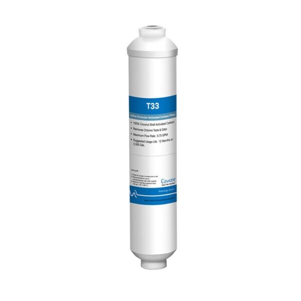 2" x 10" Inline T33 Granular Active Carbon Filter 1/4" internal thread