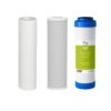 Set of 3pcs 10" x 2,5" 75GPD PP Sediment GAC Granular Activated Carbon CTO Carbon Block Cartridges